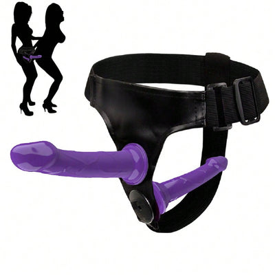Double Strap on Penis Dual Ended Strapon Ultra Elastic Harness Belt Strap on Dildo Adult Sex Toys for Woman Couples Anal Soft Dildo Valentine's Day Gift Sexy Toy