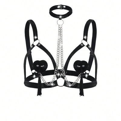 1pcs Women's Chic & Punk Underwear Accessories Set with Chains