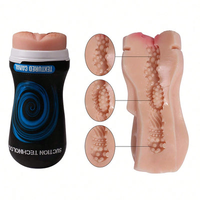 Male Masturbator Cup Pocket Pussy for Men, Lifelike Textured Masturbating Sex Toys with 7" Depth, Realistic Male Masturbation Cup Vagina Stroker for Men's Pleasure
