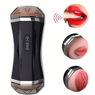 Male Masturbaters Automatic HandsFree Masturbator Cup Sucking Stroker Men Sex Toys Male Masturbators Cup Sex Toys Suction Cup, Multi Speed Vibrating Penis Vibrator Men Sex Toys, Male Masturbator Lasting Delay Endurance Exer Penis Massager Trainer