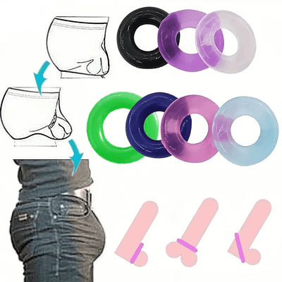 7pcs/Penis Rings, Penis Sets, Penis Trainers, Delayed Ejaculation, High Elasticity Persistent Sex Toys, Male Silicone Cock Rings, Penis Enhancement Erection Male Sex Toys Cock Rings Foreskin Locks Semen Intimate Items (Random Color)