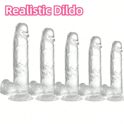 5Sizes Dildo,Realistic Dildos,Sex Toys, Dildos with Human Safety Material, Adult Sexs Toy with Powerful Suction Cups, Anal Dildo for Women/Men/Gay, Adult Toys for Women or Beginer Sex Tool