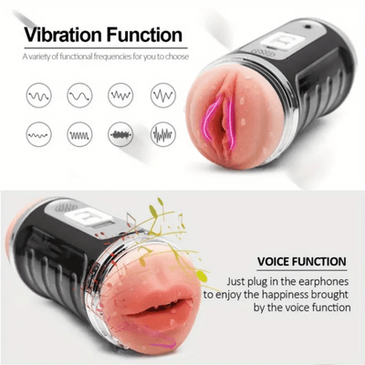 2 in 1  Automatic Male Masturbator Cup, Automatic Counting, Vibration &  Sucking Modes Electric Male Stroker Toy Masturber Penis Stimulator Powerful Mens Male Adult Sex Toys