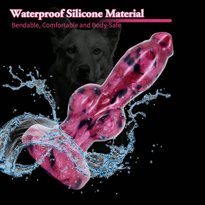8.6 Inch Realsitc Dog Dildo with Big Kont, Thick Thrusting Silicone Suction Cup Anal Plug Toys for Advancer Women and Men Couples.