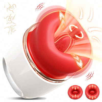 Soft Licking Sucking Vibrator for Women, Suction Vibrator for Clitoral Licking, Female Adult Sex Toys with 10 Licking Mode for Clitoral Stimulation, Big Mouth Vibrator Tongue Toy Nipple Vibrator