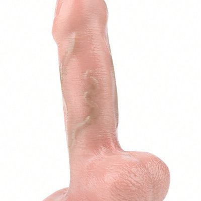 Realistic Dildo Exotic Uncut Dildo with Suction Cup, 7inch Skincolor Silicone Dildos Fake Penis with Wide Foreskin Anal Plugs for Men and Women G Spot