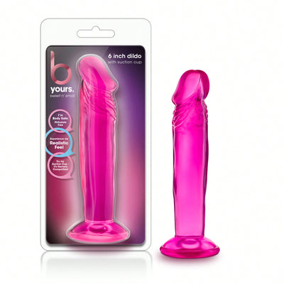 Blush 6.5" Small Dildo - Suction Cup - Strap on Harness Compatible - Dong - Sex Toy for Women - Sex Toy for Adults