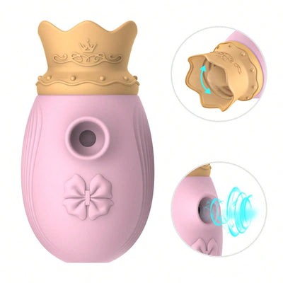 Yiran International Crown Tongue Lick PinkPowerful AV Magic Wand for Women G-Spot Clitoris Stimulator Dildo Female Sex Toys Shop for Couple Adults Masturbator Massager, Vibrator Sex Toys for Woman, Erotic Toys Adults Product, Penetration Vagina Vibrator