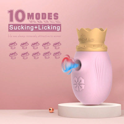 Yiran International Crown Tongue Lick PinkPowerful AV Magic Wand for Women G-Spot Clitoris Stimulator Dildo Female Sex Toys Shop for Couple Adults Masturbator Massager, Vibrator Sex Toys for Woman, Erotic Toys Adults Product, Penetration Vagina Vibrator
