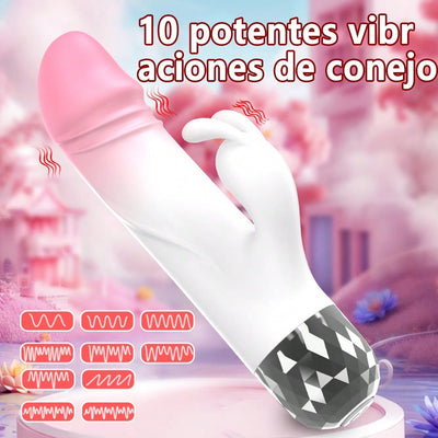 Dildo Vibrator Sex Toy - Realistic Dildo for Clitoral Stimulation and G-Spot Anal Stimulation, 10 Vibrations, Low Noise, Silicone Dildo Adult Toy for Female Couples