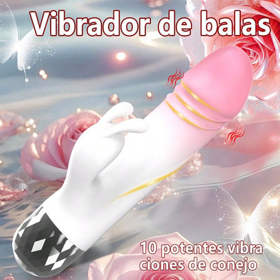 Dildo Vibrator Sex Toy - Realistic Dildo for Clitoral Stimulation and G-Spot Anal Stimulation, 10 Vibrations, Low Noise, Silicone Dildo Adult Toy for Female Couples