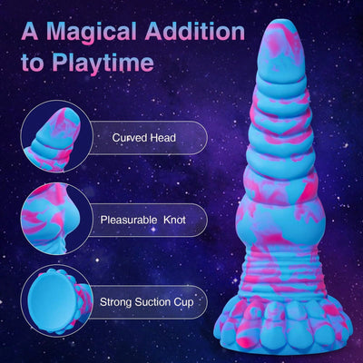 Huge Thick Big Monster Dildo, Silicone Fantasy Dragon Dildo with Suction Cup for Anal Prostate Massage, Large Knot Dildo Sex Toys for Women Men Pop, 8.7" Realistic Bad Boy