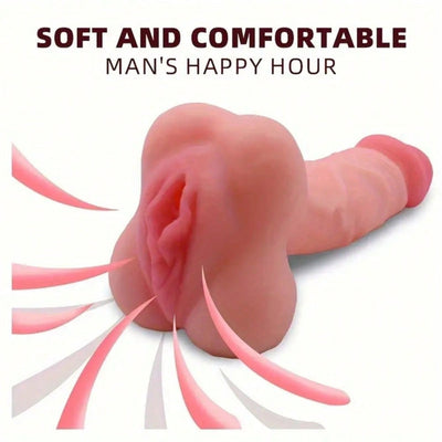 1pc Inverted Sex Toy, Male Masturbation Couple Sex Toy, Soft Penis G-Spot Stimulation Male Airplane Cup, Adult Sex Toy(Soft Pocket Dildo)