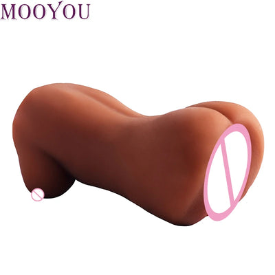 ช่องคลอดแท้18 + อุปกรณ์ช่วยตัวเองชื่อเซ็กซ์ทอย TPE ผิวสีน้ำตาลอุปกรณ์เทียมกระเป๋าจิ๋มสินค้าผู้ใหญ่เซ็กซ์ทอย S