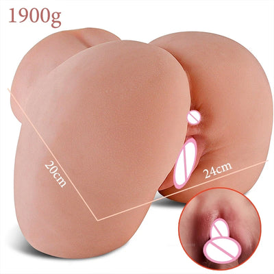 ของเล่น18ชิ้นสำหรับผู้ใหญ่ก้นเด้งเซ็กซี่สมจริงอุปกรณ์ช่วยตัวเองสำหรับผู้ชาย Suxual ตุ๊กตาสองช่อง