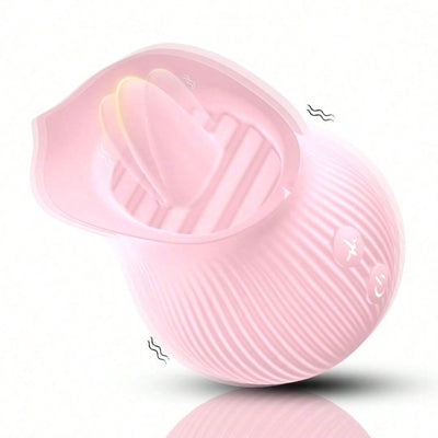 Silicone Rose Licking Vibrator for Women - Multi-Function Clitoral Vibrator (Pink)