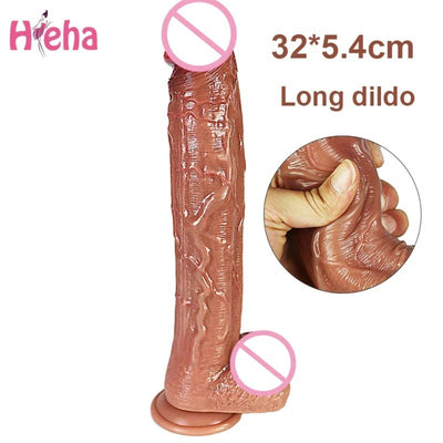 ยาวอวัยวะเพศชายที่สมจริง Dildos สำหรับผู้หญิงเลสเบี้ยนของเล่น Big ปลอม Dick นุ่มซิลิโคนหญิง Masturbation Sex ผู้ใหญ่เร้าอารมณ์ผลิตภัณฑ์