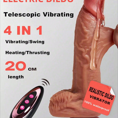 Thrusting Dildo Vibrator Adult Sex Toys - Realistic Dildos for G Spot Anal Stimulation with 9 Thrusting & 10 Vibration & Heating Mode, Blowjob Silicone Dildo Remote Control Adult Toy for Women Couple