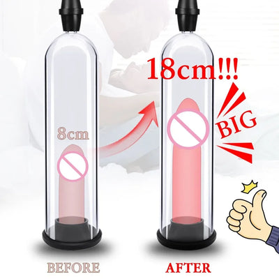 ชายอวัยวะเพศชายปั๊มอวัยวะเพศชายสูญญากาศ Dick Extender เพศของเล่นสําหรับ Man Cock เพิ่มความยาว Enlarger เร้าอารมณ์ผู้ใหญ่ของเล่นเซ็กซี่