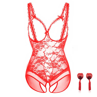 Sexy Open Bra Doll Assembly Nipple Stickers Sexy Lingerie Teddy Bear Ladies Erotic Lingerie Erotic Exotic Costume Dress Pajamas