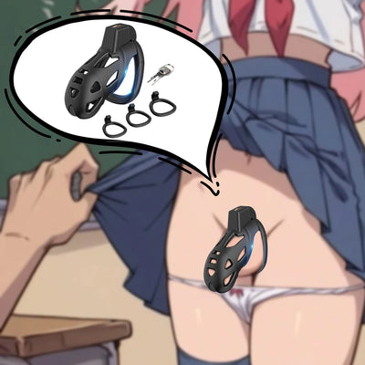 Jeusn ชาย Chastity CAGE ของเล่นรอบคอบ Sissy Femboy Chastity Cock CAGE อุปกรณ์อวัยวะเพศชายแหวนชาย 3 ขนาดชายผู้ใหญ่สินค้า