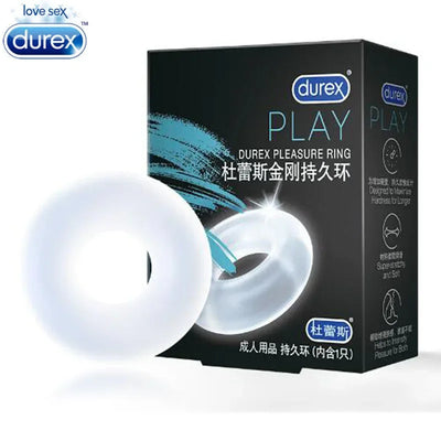 Durex Penis Ring Reusable Silicone Men Penis Enlargement Bdsm Bondage Lock Delay Ejaculation Sex Toy Erotic Products Adult Games