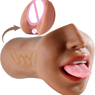 Realistic Vagina Pussy Pocket Male Masturbation Cup Thailand Sex Toys 3 in 1 Oral Deep Throat Anus Sexual Pleasure Sexy Toy for Men