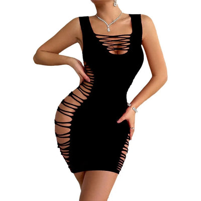 Sexy Crochet Plus Size Lingerie Babydoll Underwear Chemises Teddies Sleepwear Hot Sexy Dress Costume