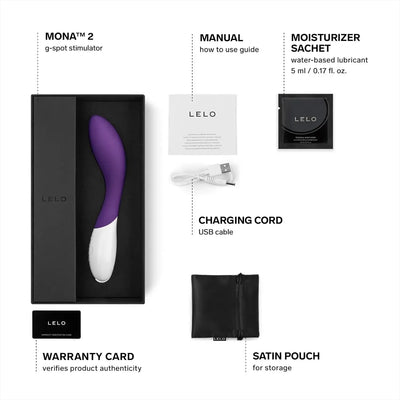 LELO MONA 2 Electric Vibrator for G-Spot Stimulation, Wireless Erotic Massage Stick, Sex Toy for Women, Vibrador,  Adult Toys