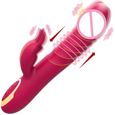 Thrusting Vibrator G Spot Dildo Sex Toy for Woman with Thrusting Vibration Rabbit Vibrators Clitoral Massager Sexual Wellness