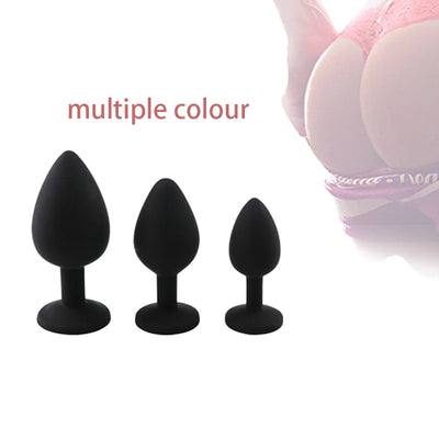 Sex Toys Anal Plug Silicone Waterproof 3 Different Size Adult Toys Prostate Massager for Men/Women Anal Trainer for Couples SM