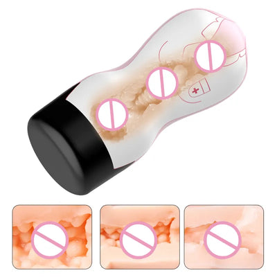 Sexy Nurse Plane Cup Artificial Vagina Men Masturbation Cup Sex Toy in Thailand