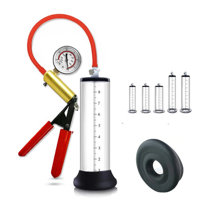 Acrylic Penis Pump Manual Penis Enlarger Sex Toy for Men Vacuum Pump Male Masturbation Penis Extender Trainer Adults Sex Product