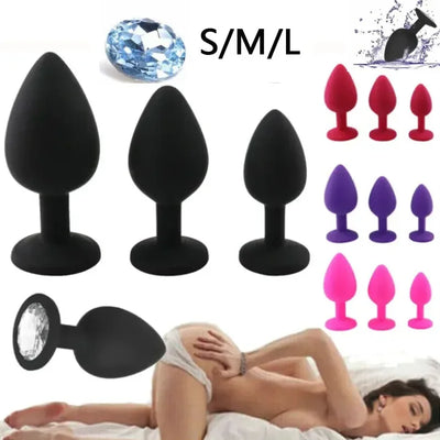 Soft Silicone Anal Plug Mini Erotic Bullet Vibrator Butt Plug Sex Toy for Men Women Gay Couples Anal Stimulator