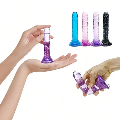 Duiziqian Crystal Jelly Dildo Realistic Penis,1pc Multi Color Crystal Jelly Dildo Realistic Penis Cock Dong Sex Products Suitable in Women Bags Lipstick Size Masturbation Penis Dildo Adult Sex Toys for Lesbians Women Couples Clothing Prom Props Halloween
