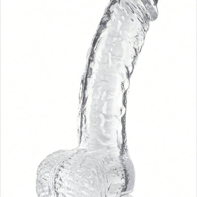 Clear Realistic Dildo, 7.5 Inch Feels Like Skin Body-Safe Material, with Strong Suction Cup for Hands-Free Play, Adult Sex Toys Suitable for Women Men Gay & Couple