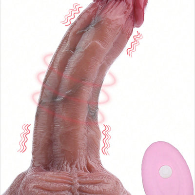 Realistic Vibrating Dildo with Suction for Women, 5.7inch 10Vibration Small Silicone Curved Skincolor Fake Penis Vibrator Adult Toys for Men Anal Play