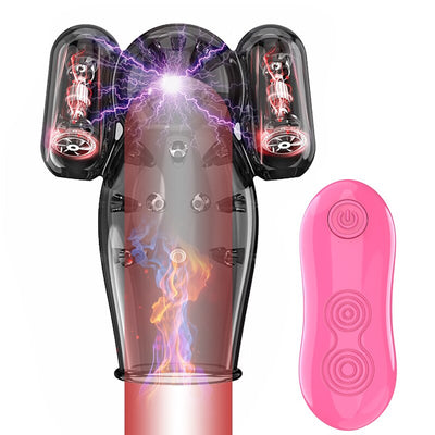 Ghost Exerciser Penis Sex Toys for Men Glans Vibrator Penis Sleeve Enhancement Delay Lasting 12 Modes Glans Trainer Masturbator
