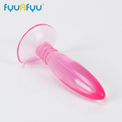 1PC Sucker Anal Plug Jelly Toys Real Skin Feeling Adult Sex Toys Adult Products Anal Plug Beads Sex Toys for Couple