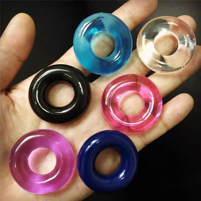 2pcs/set Silicone Durable Penis Ring Adult Men Ejaculation Delay Cock Rubber Rings Penis Enlargement Sex Toys for Male Sex Rings