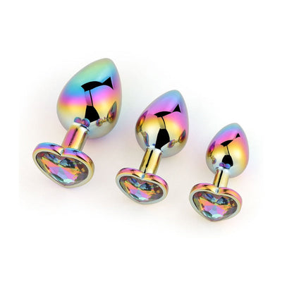 3 Pcs/Set Metal Anal Plug Sex Toys for Women Adult Sex Products Butt Plug Colorful Steel Anal Plug Sex Toys Anal Dildo Anus Toys