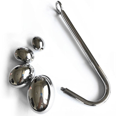 4 Size Stainless Steel Anal Balls Dilator Anal Hook Buttplugs Anus Stretcher Butt Plug Prostate Adult Game Sex Toys for Men Woman