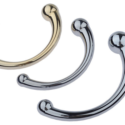 Double Ended Stainless Steel G Spot Wand Massage Stick Pure Metal Penis P-Spot Stimulator Anal Plug Dildo Sex Toy for Women Men