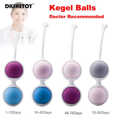 Kegel Exerciser Vaginal Balls Sex Toys for Women Silicone Geisha Ben Wa Ball Vaginal Tightening Kegel Exercitador Muscles Dumbbe