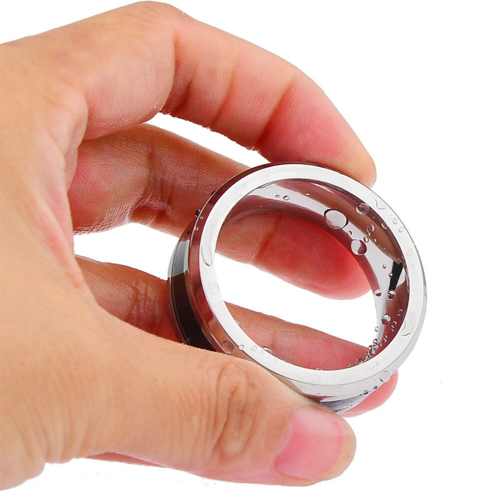 LED Temperature Cock Ring Steel Mood Emotion Feeling Intelligent Temp ...