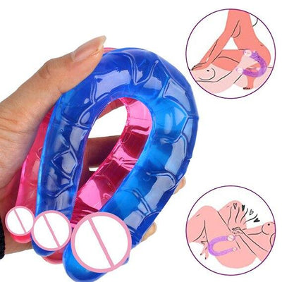 Longo Macio L¡§|sbica Vagina Anal Plug Butt Plug Massageador Adulto Realista Vibrador N?o Vibrador Sexo Brinquedos Para Mulher Homens Casais Sex Shop