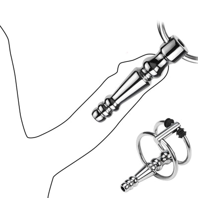 Male Urethra Catheter Sex Toys for Men Penis Ring Metal 7mm Urethral Sound Urethral Dilator Delay Ejaculation Penis Plug for Men