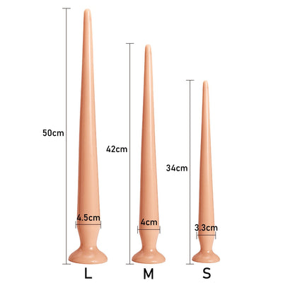 Overlength Anal Plug Dildos Sex Products Soft Anal Dilator Sex Toys for Stimulation of Vagina and Anus Flexible Big Butt Plug