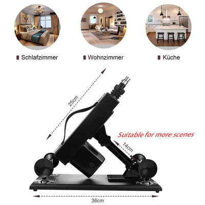 ROUGH BEAST Automatic Sex Machine with Big Black Dildo for Women Love Machine Masturbation Pumping Gun for Couple Men Sex Toys