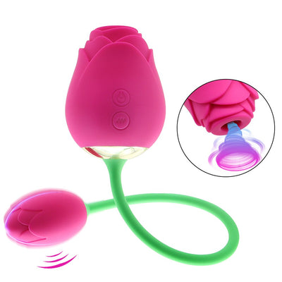 Rose Vibator Toy with Ball Vibrating Egg Clit Sucker Powerful Clitoris Stimulator Vagina Sucking Masturbators Sex Toys for Women